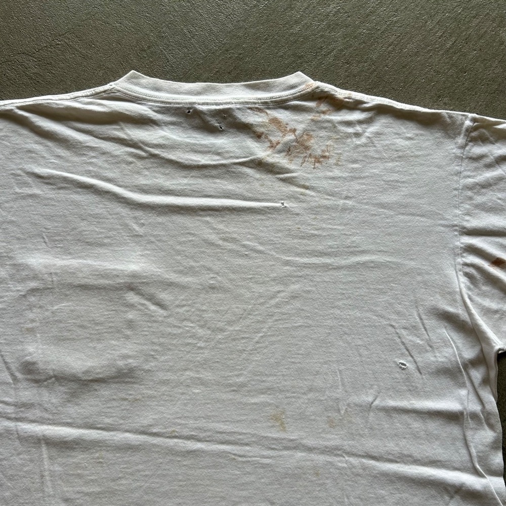 Vintage 90s Disney Goofy Engine Co 71 Shirt Size Large White Firefighter Thrash - Picture 6 of 7